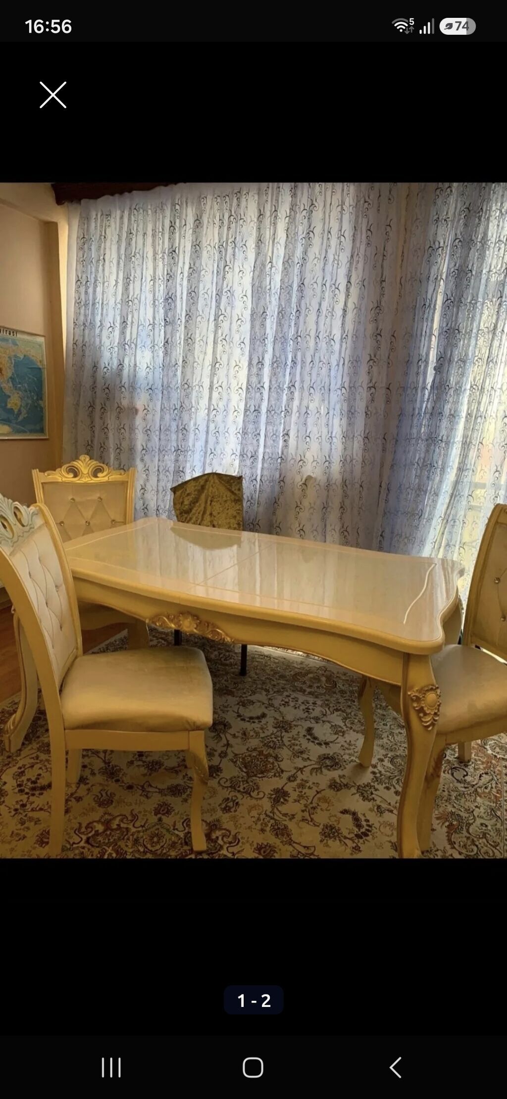 Klassik üslubda yemək otağı dəsti - Rəng: krem/ivori - Dəst tərkibi — Mebel, Digah (2)
