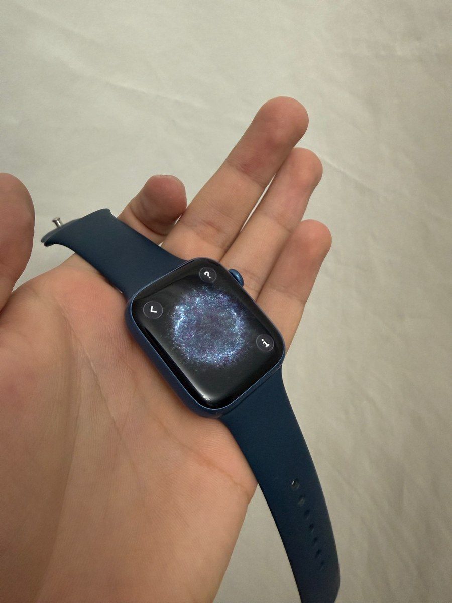 Apple Watch Series 7 Aluminum Blue 45mm — Elektronika, Bakı (3)