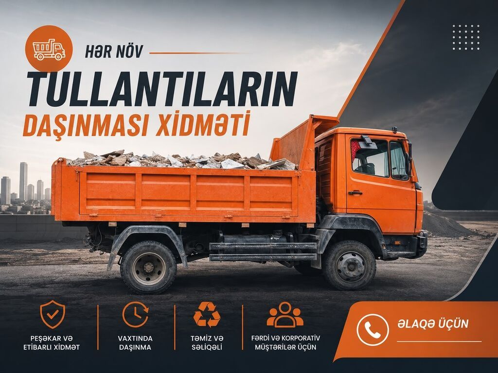 Tullantıların daşınması və utilizasiyası xidməti - Bütün növ — Yük daşıma xidmətləri, Bakı (9)