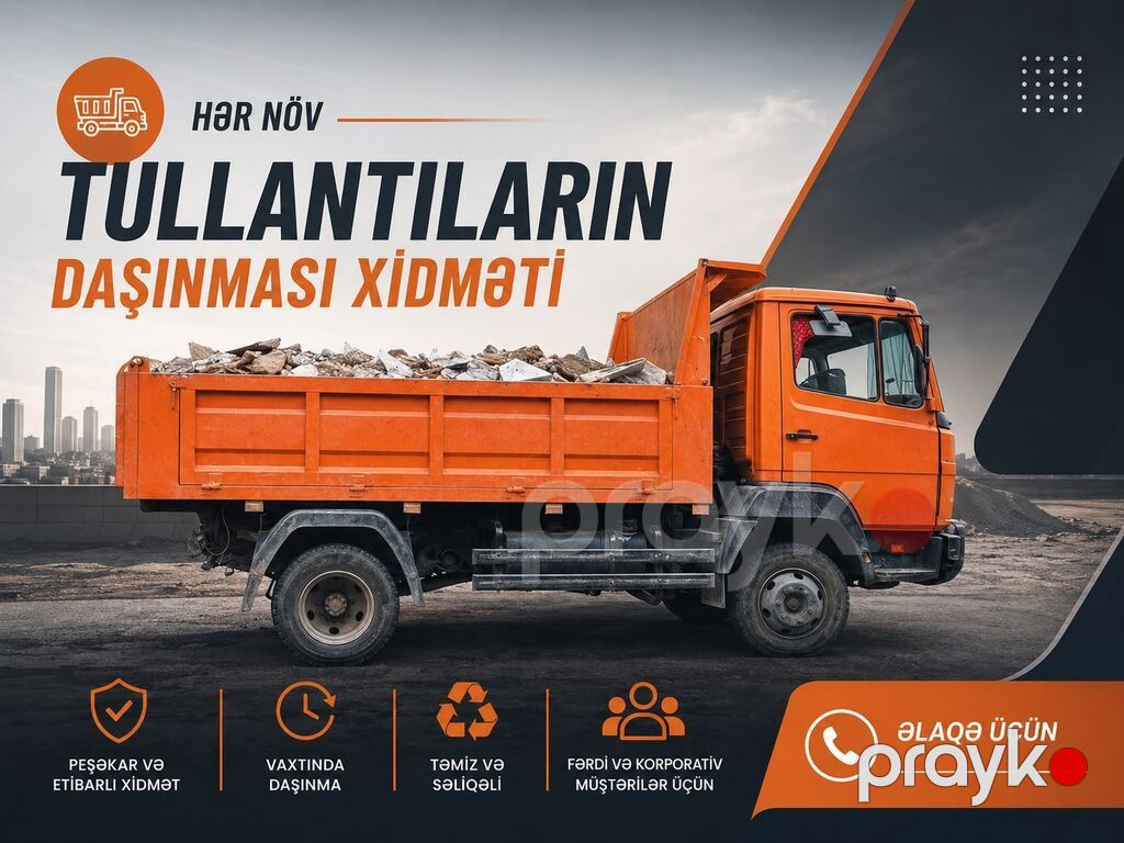 Xidmət: Hər növ tullantıların daşınması Təsvir: - Peşəkar və etibarlı — Yük daşıma xidmətləri, Bakı (3)