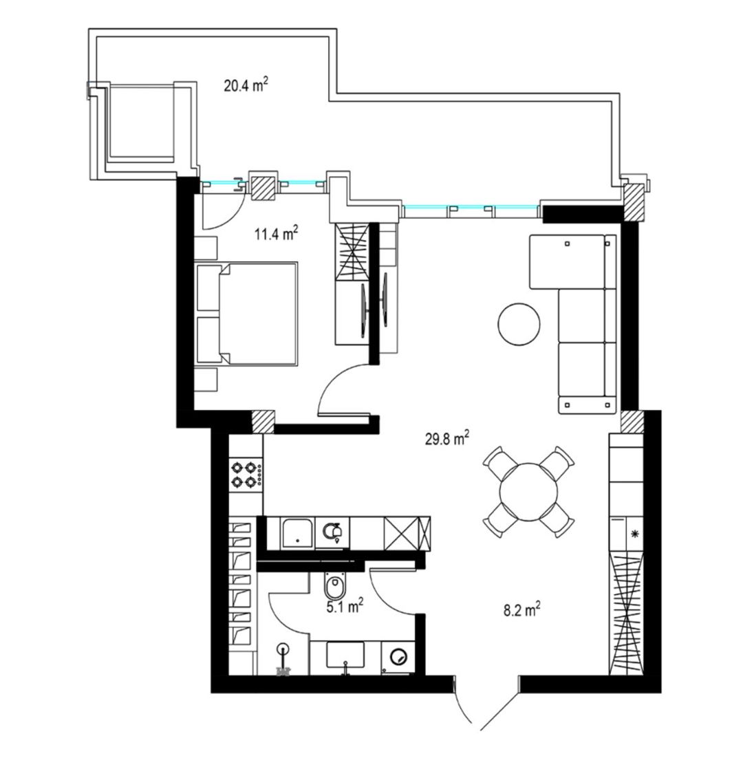 Satılır 1 otaqlı yeni tikili 85.7 m² — Mənzil, Bakı (11)