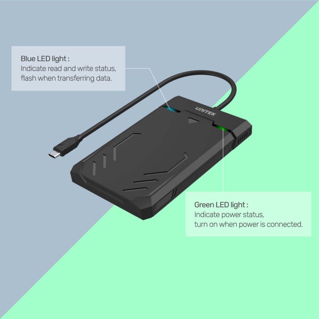 Unitek DiskGuard Raiden — 2.5 Hdd/ssd üçün Usb-c to Sata III xarici disk korpusu — Elektronika, Bakı (5)