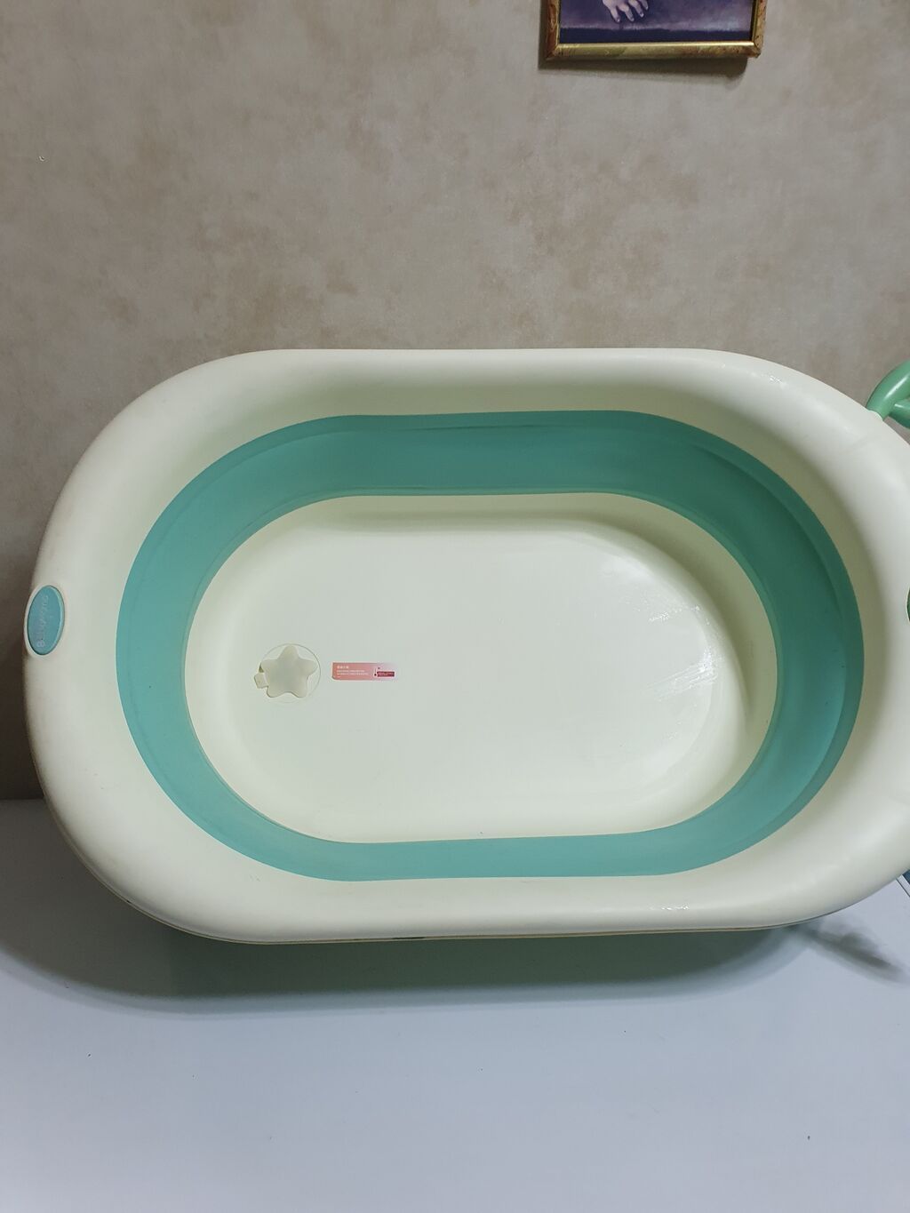 Uşaqlar üçün qatlanan vanna - Rəng: krem və yaşıl-aqua - Material — Santexnika, Digah (5)