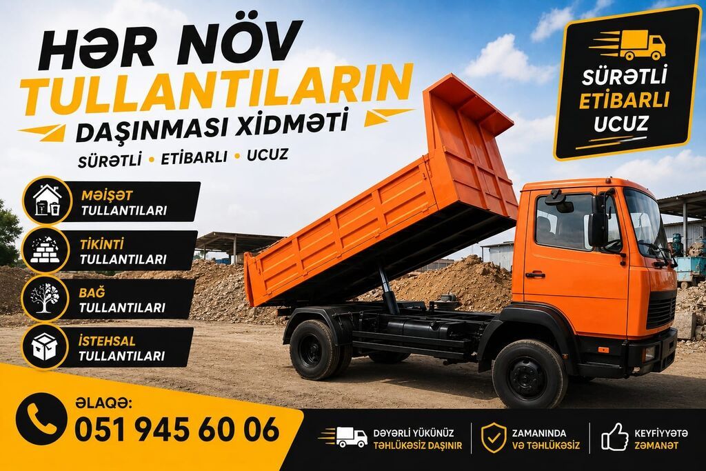 Tullantıların daşınması və utilizasiyası xidməti - Bütün növ — Yük daşıma xidmətləri, Bakı (8)