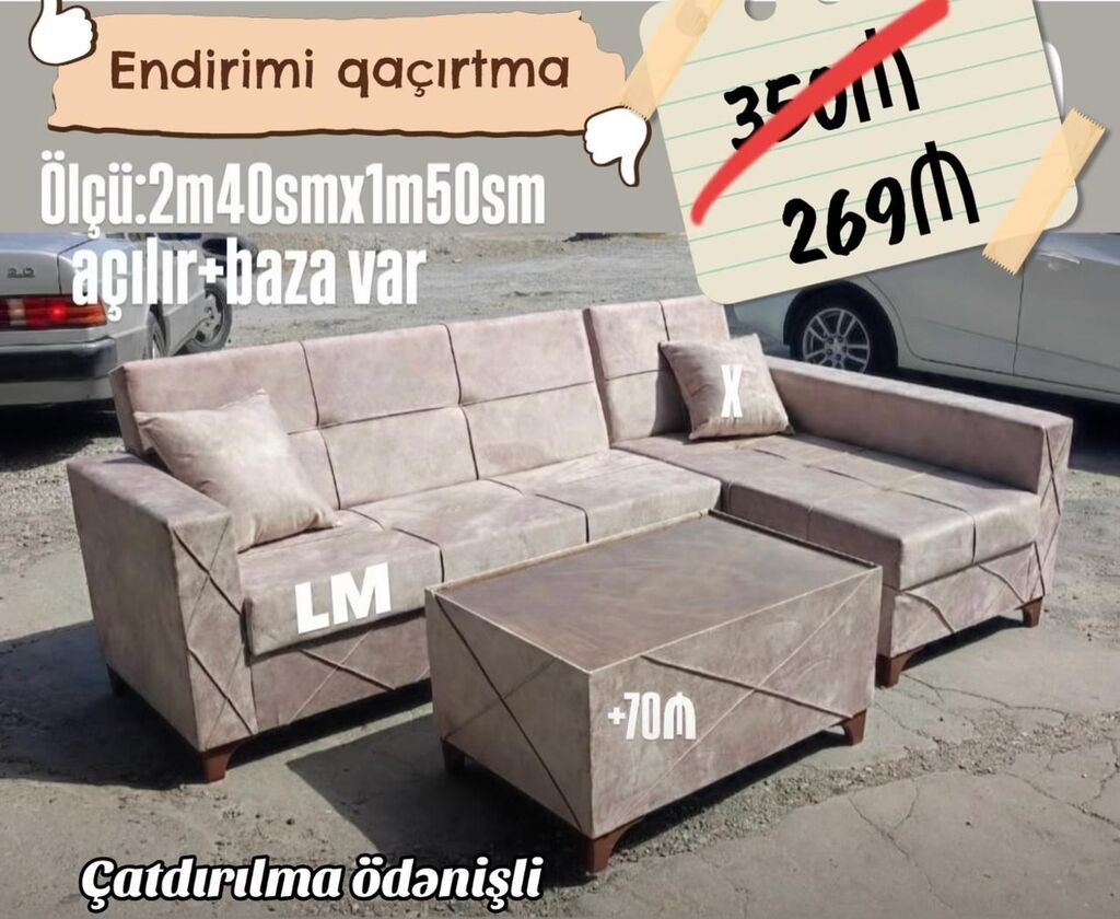*Künc divanlar* *TƏK Qiymət* Yeni və sifarişlə Qiymət — Mebel, Bakı