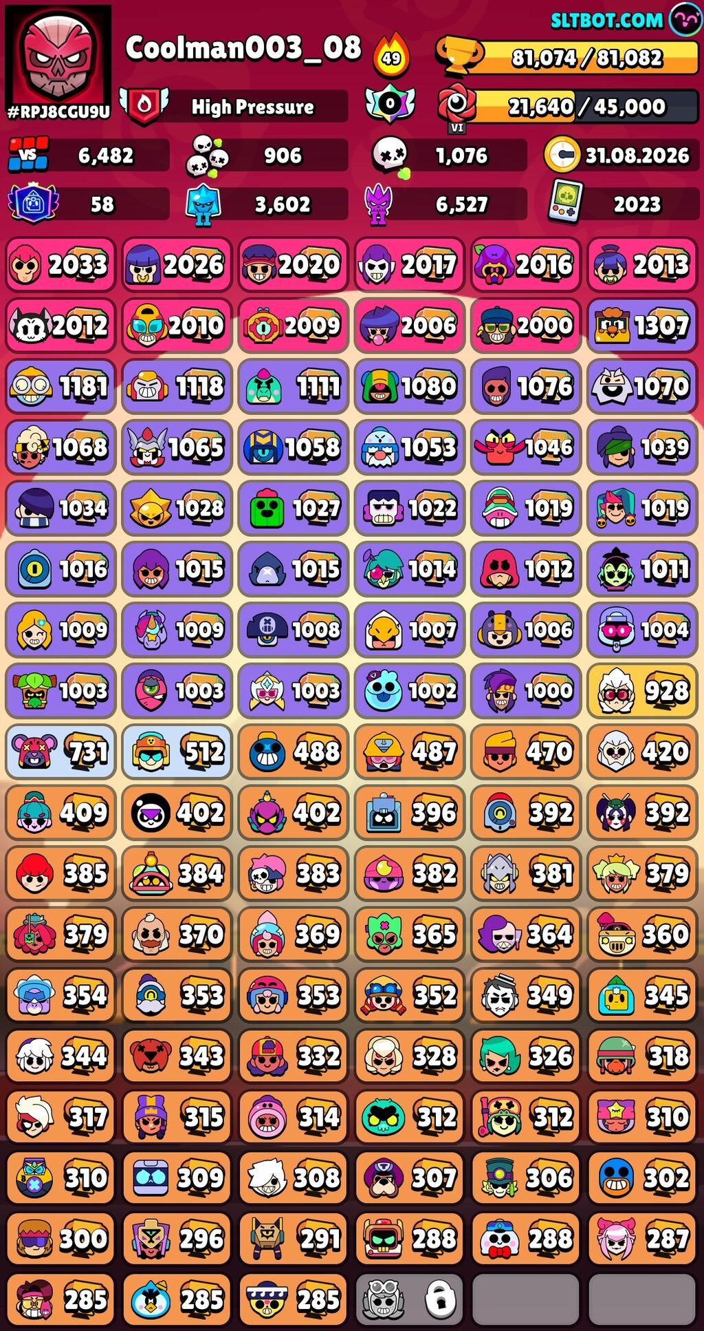 Brawl Stars hesabı – Coolman003_08 - Kupa: 81,074 (rekord 81,082) — İdman, hobi, istirahət, Bakı (3)