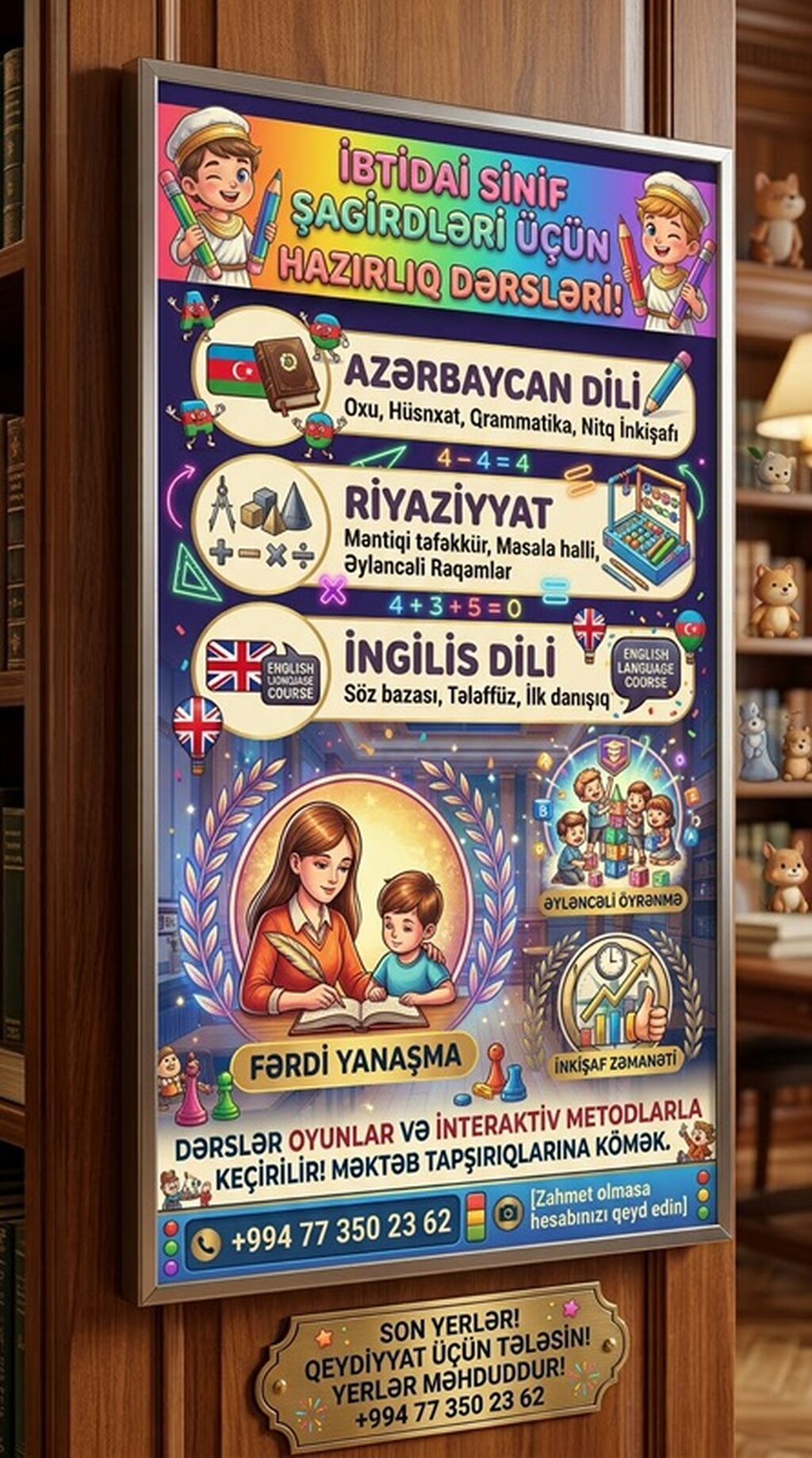 Məktəbəqədər və ibtidai sinif hazırlığı, Azərbaycan dili, Fərdi — Uşaqların inkişafı, logoped, Bakı