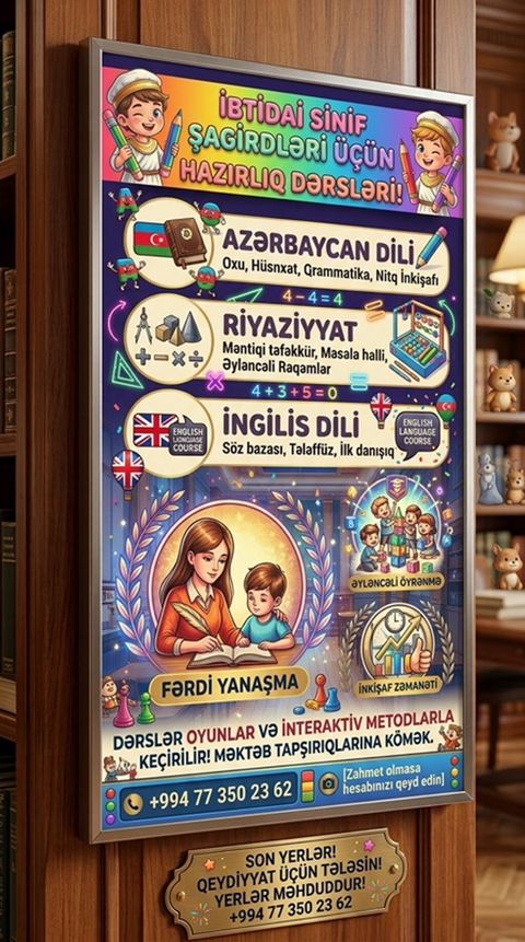 Məktəbəqədər və ibtidai sinif hazırlığı, Azərbaycan dili, Fərdi — Bakı