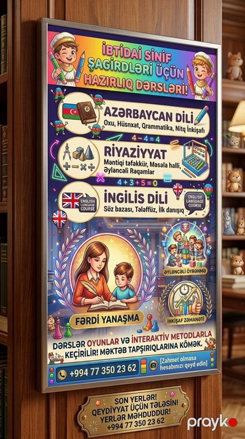 Məktəbəqədər və ibtidai sinif hazırlığı, Azərbaycan dili, Fərdi — Bakı