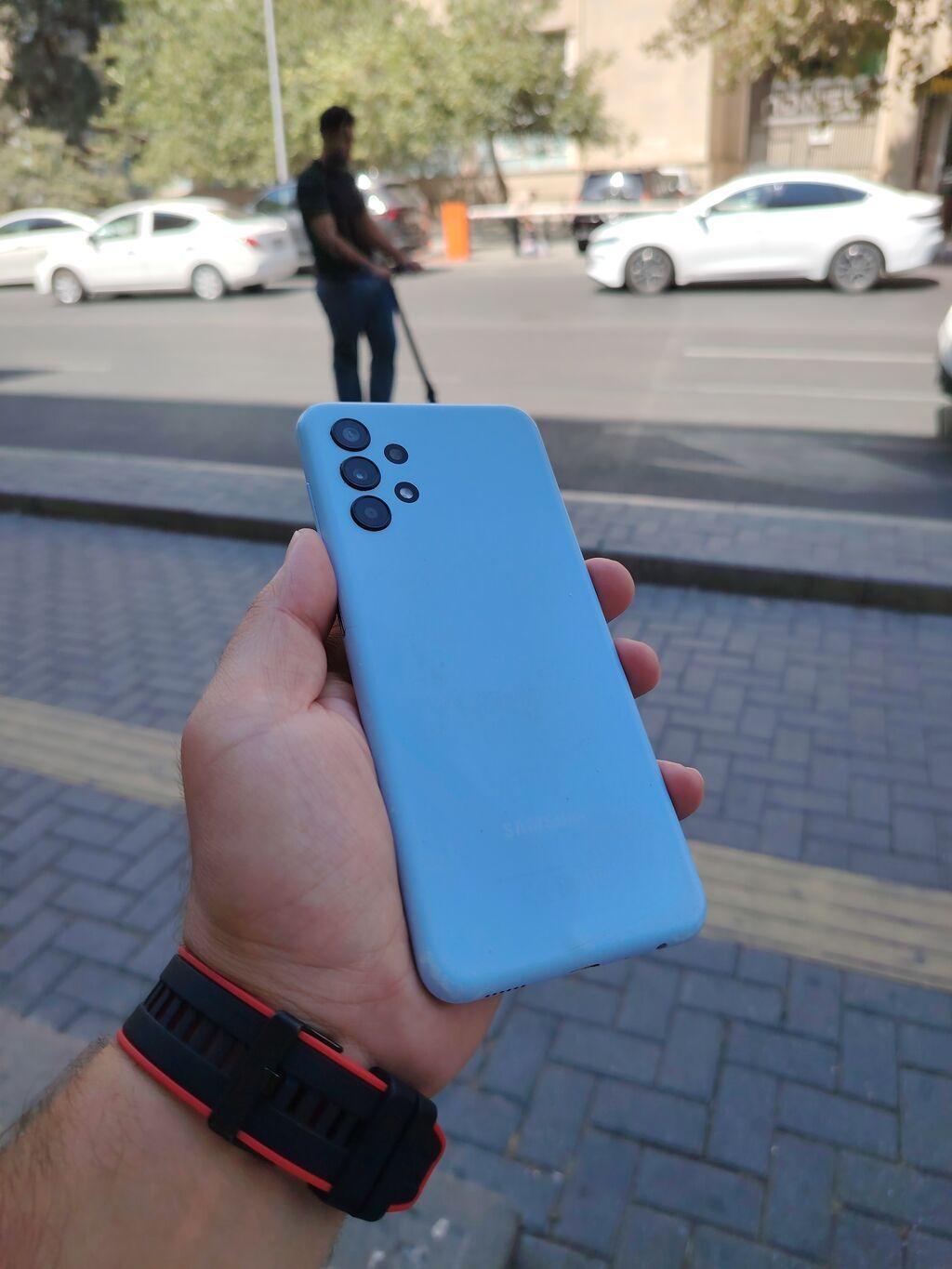 Samsung Galaxy A13, 64 GB, rəng - Göy, Zəmanət, Sensor, Barmaq izi — Samsung, Bakı