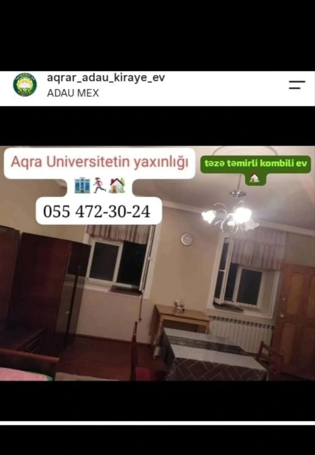 Yalnız tələbə qızlar üçün kirayə otaqlar – ADAU/Aqrar Universitetinə — Daşınmaz əmlak, Gəncə (6)
