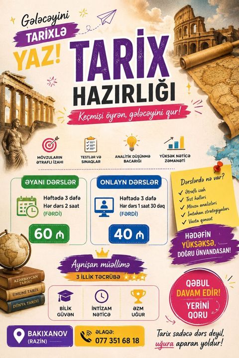 Repetitor, Tarix, İmtahanlara hazırlıq — Bakı