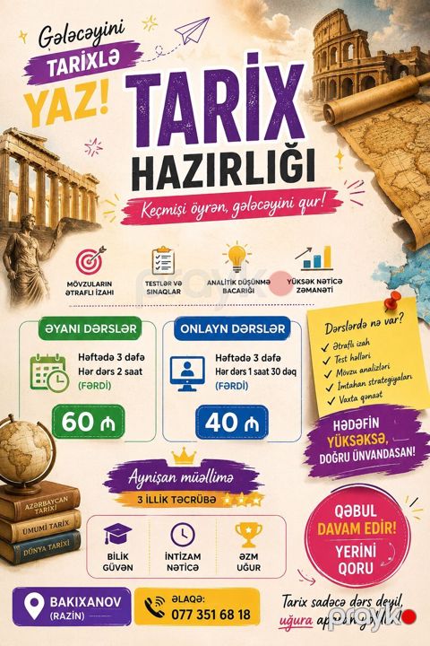 Repetitor, Tarix, İmtahanlara hazırlıq — Bakı