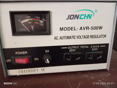 Jonchn AVR-500W – avtomatik gərginlik stabilləşdirici. Xüsusiyyətlər — Bakı