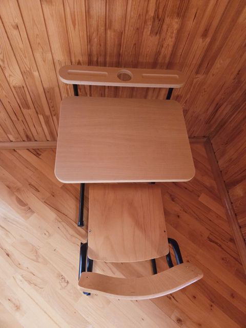 Tək nəfərlik məktəb partası və stulu - Komplekt: masa + stul — Sumqayıt