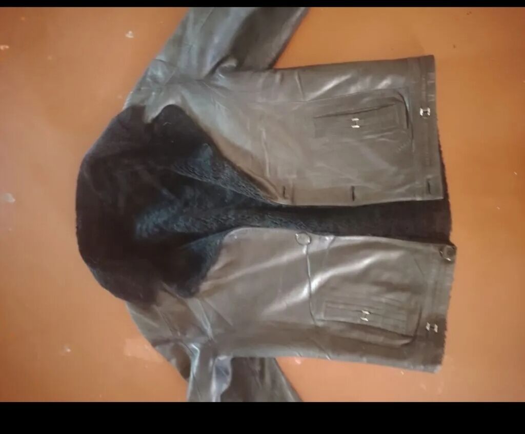 Qış üçün kişilər üçün qalın içlikli dəri plaş/kurtka. - Material — Kurtkalar, Gəncə (4)