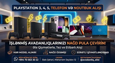 Playstatıon 3, 4, 5, telefon və noutbuk alışı İşlənmiş — Bakı