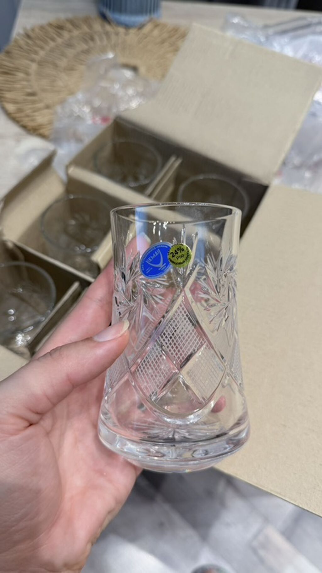 Stəkanlar, Xrustal, 12 ədədli dəst, 250 ml — Bişirmə qabları, Bakı (3)