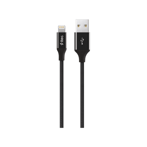 Ttec Kabel USB↔Lightning 1.2M 2.1A Black (2DK16UG) — Bakı