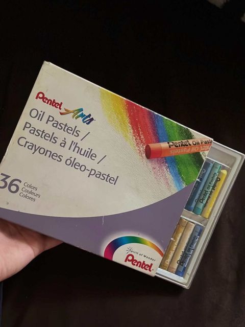 Pentel Arts yağlı pastellər – 36 rəngli dəst 1 dəfə istifadə edilib — Bakı
