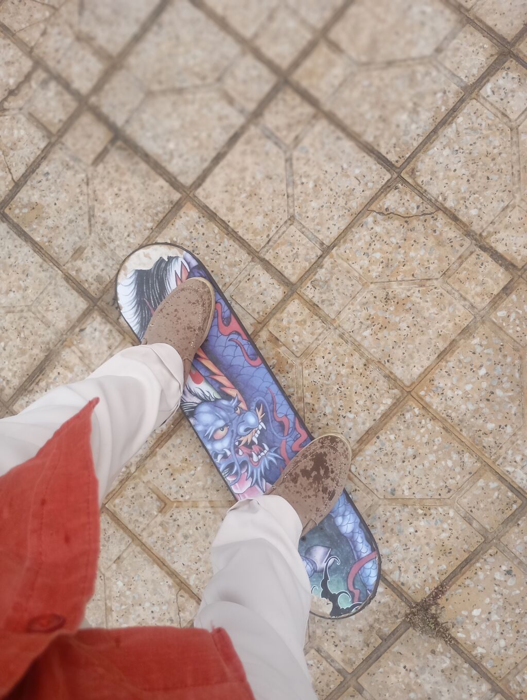 Skateboard lövhəsi – Qrafik naxışlı (Əjdaha dizaynı) qiymətdə — Skeytbordlar, Bakı
