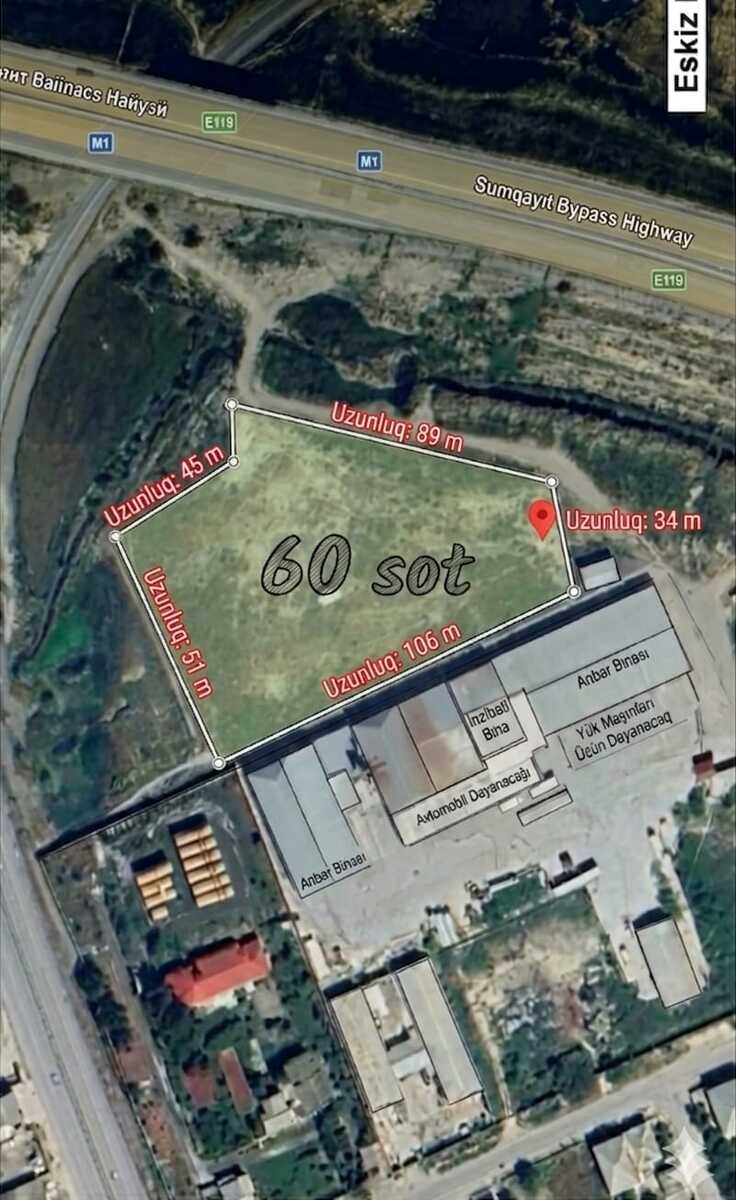 Satılır torpaq 60 sot — Torpaq, Sumqayıt (3)