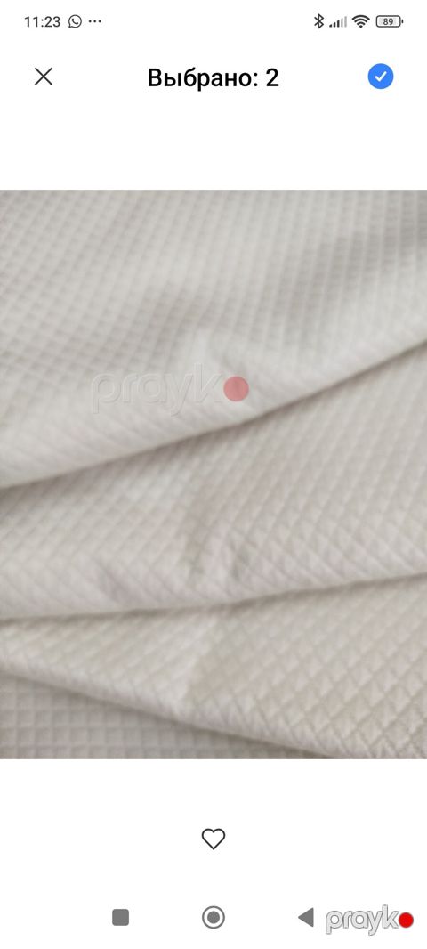 Ağ rəngli toxumalı parça - Material: yumşaq, sıx toxunuşlu parça — Bakı