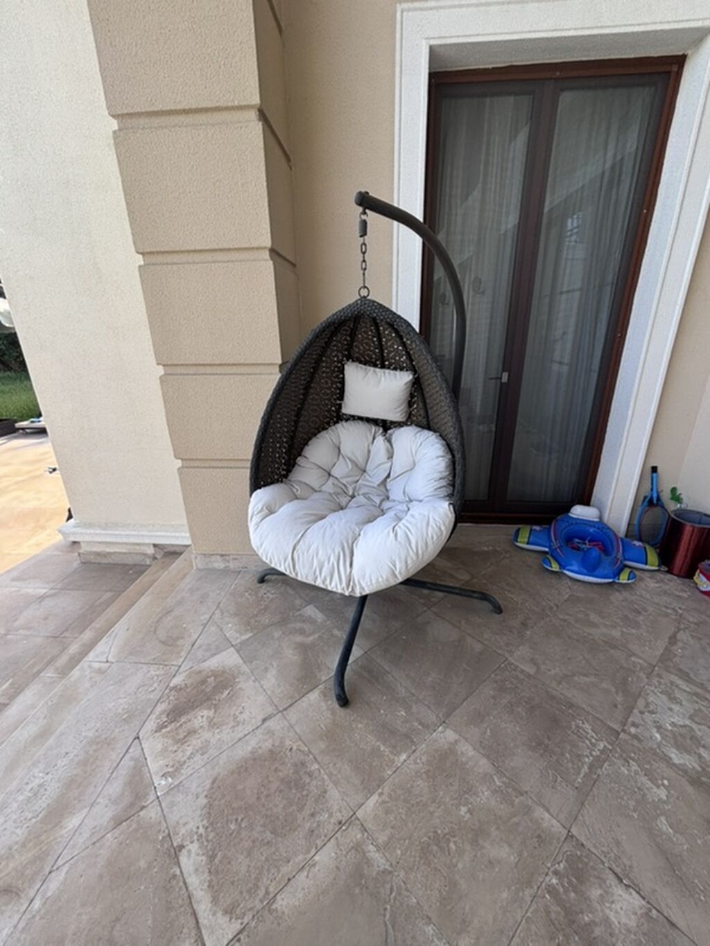 Açıq hava mebel dəsti – rattan (polirattan) toxunuşlu qəhvəyi rəng — Mebel, Digah (4)