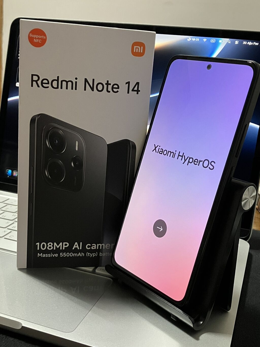 Redmi Note 14, 256 GB, rəng - Qara, Zəmanət, Düyməli, Sensor — Elektronika, Masazır (5)