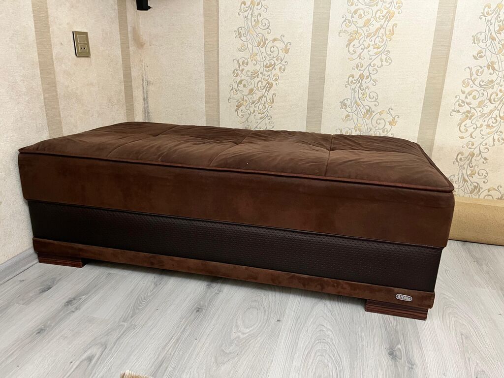 Künc divan dəsti – şokolad rəngi - Tərkib: L formalı künc divan + — Mebel, Bakı (4)