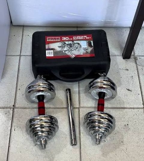 Məhsul: York Fitness 30 kq Chrome Dumbbell Set - Xrom örtüklü dəmir — Bakı