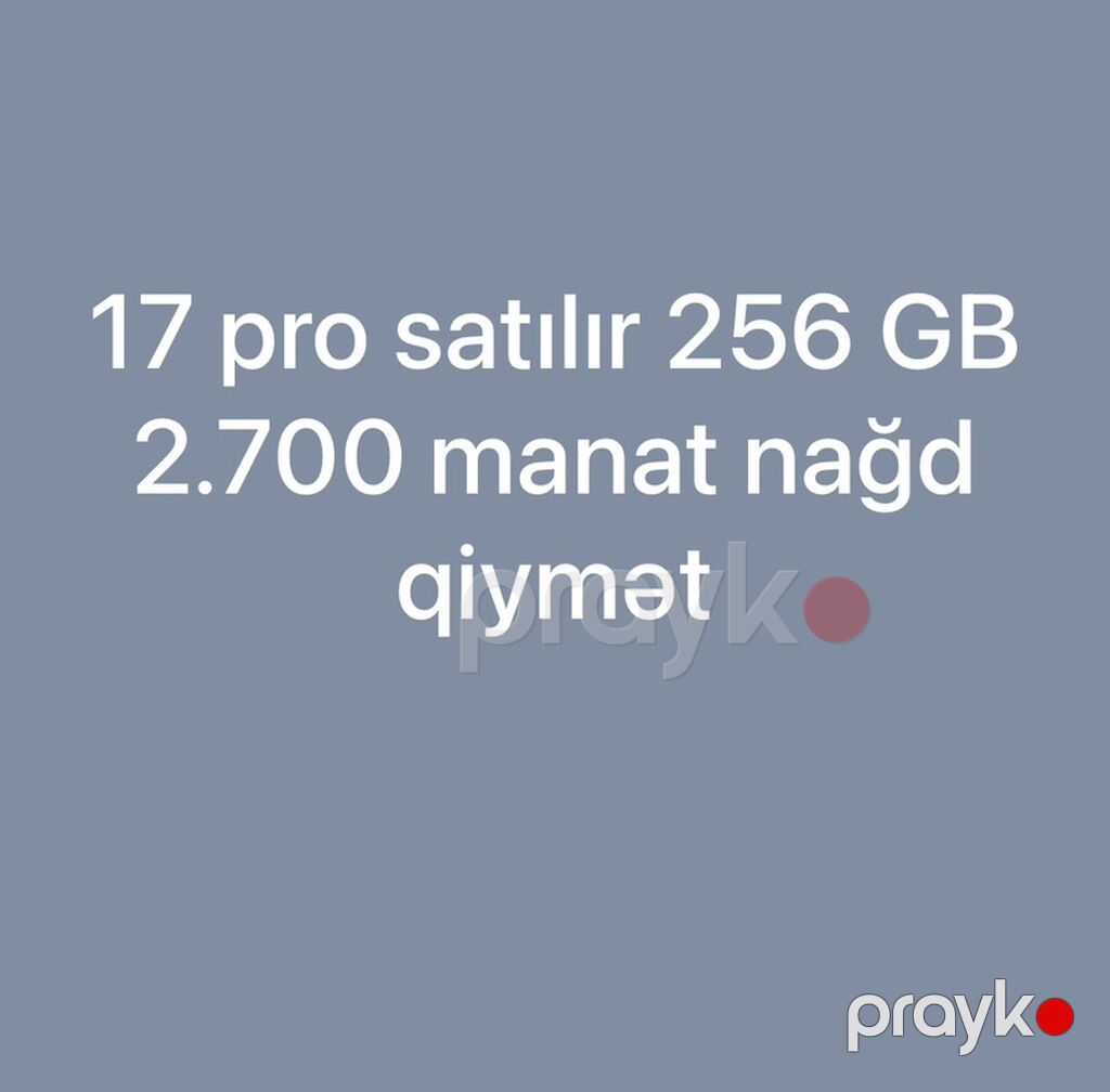 IPhone 17 Pro, 256 GB, Göy — Apple iPhone, Masallı (2)