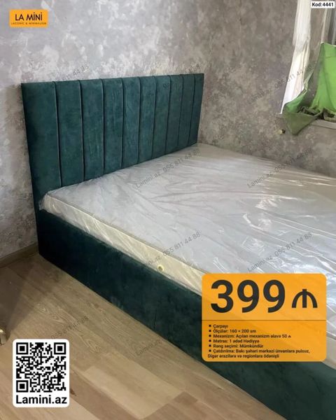 LA Mını model çarpayı - Ölçülər: 160 200 sm - Başlıq: Şaquli — Bakı