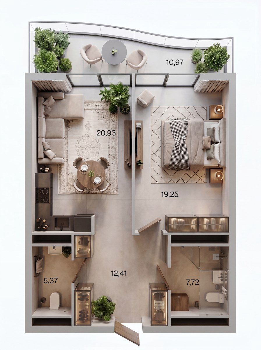 Satılır 2 otaqlı yeni tikili 76.6 m² — Mənzil, Bakı (2)