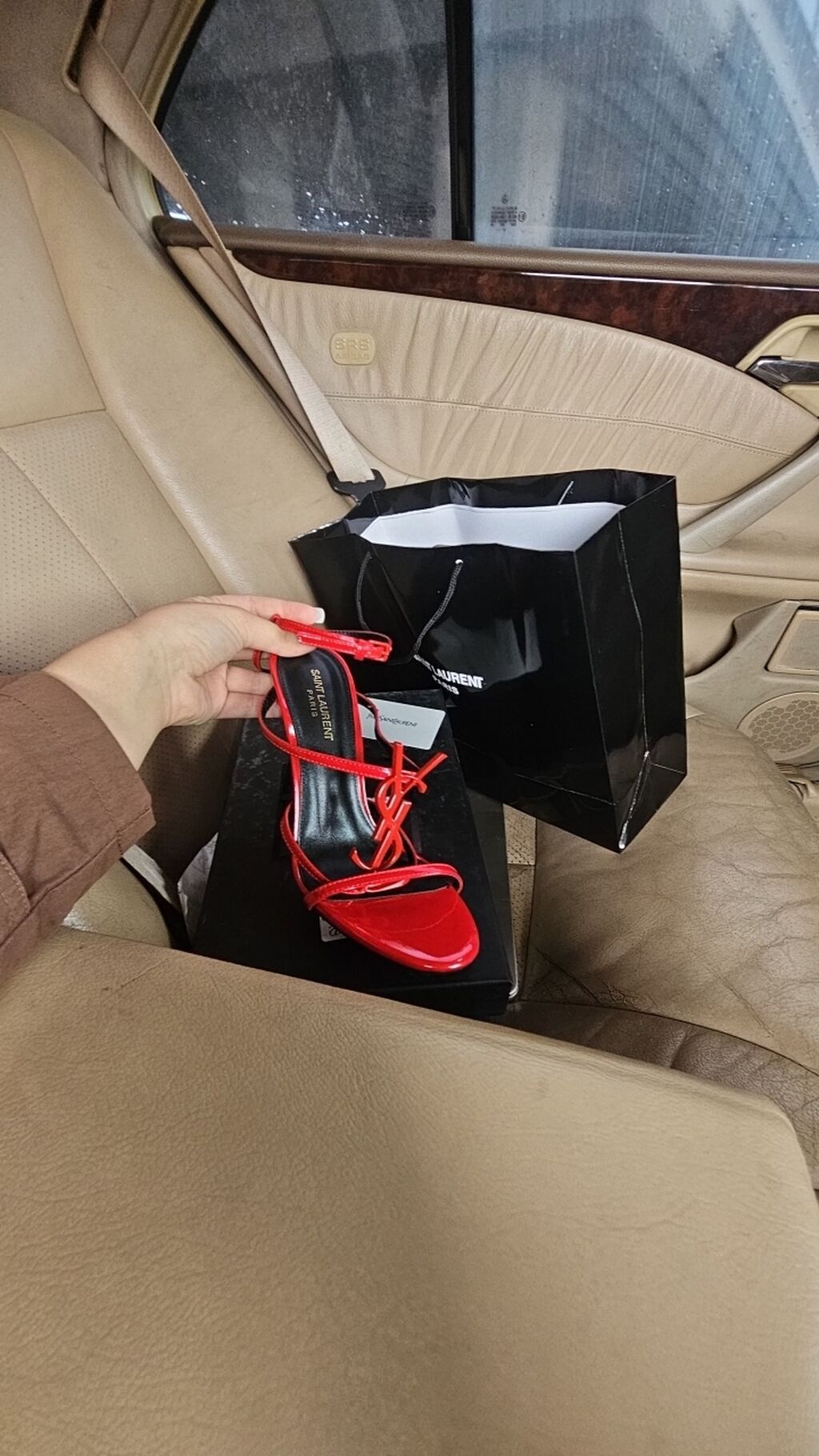 Saint Laurent Paris qadın sandal - Model: YSL monoqram detallı zərif — Şəxsi əşyalar, Masazır (4)