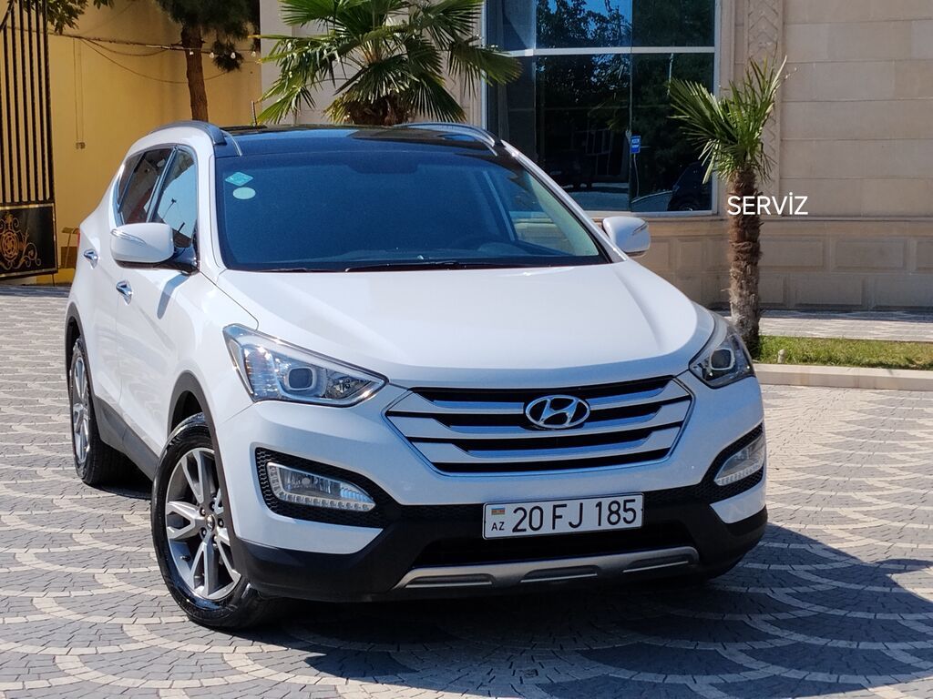Hyundai Santa Fe – ağ kuzovlu, şəhər və uzun yola uyğun komfortlu — Avto, Samux (3)