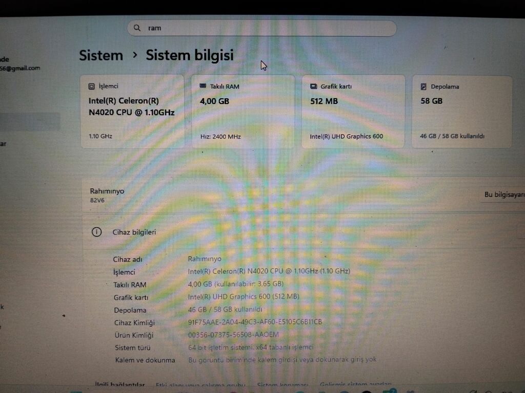 Tertemiz laptop yaddasi ve rami zeifdir. is komputeridir. yaddas — Lenovo, Digah (4)