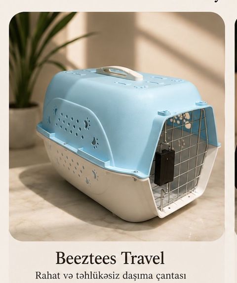 Beeztees Travel ev heyvanı daşıma çantası Rahat və təhlükəsiz daşınma — Bakı