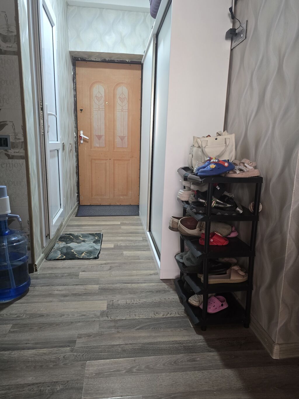 Uşaq otağı üçün mebel dəsti - Beşik: Təbii ağac tonlarında, ağ dekor — Mebel, Bakı (5)