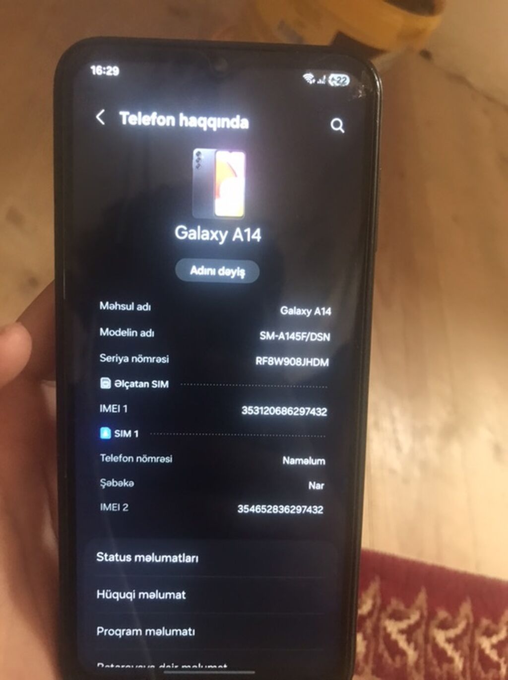 Samsung Galaxy A14, rəng - Qara, Qırıq — Samsung, Pirəkəşkül (5)