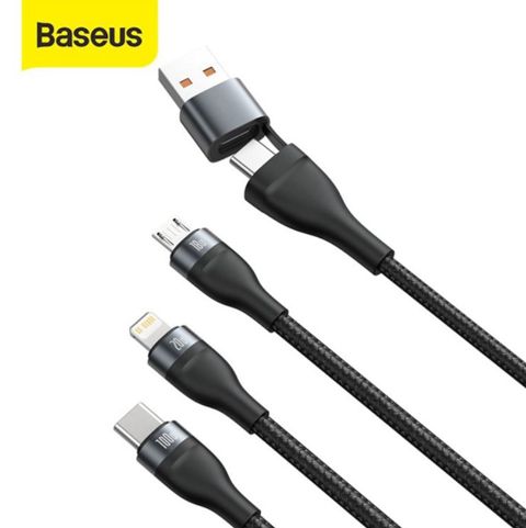 Baseus USB A/c↔m+ıp+c Kabel 1.2M Flash Gray — Smartfon aksesuarları