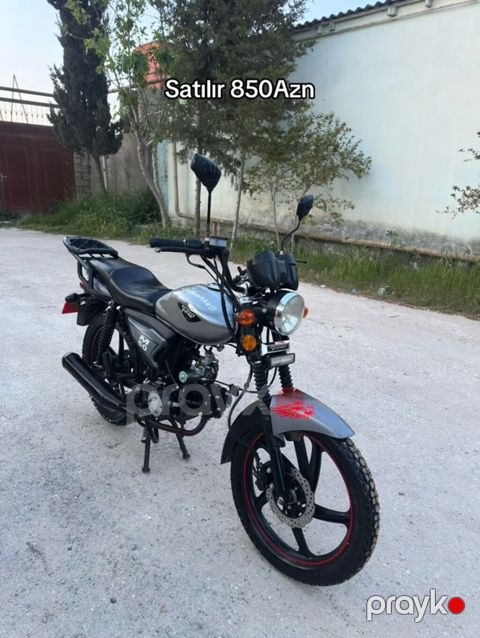 Satılır 850 AZN Moped/motosklet M50 - Rəng: boz-qara, qırmızı xətt — Digah