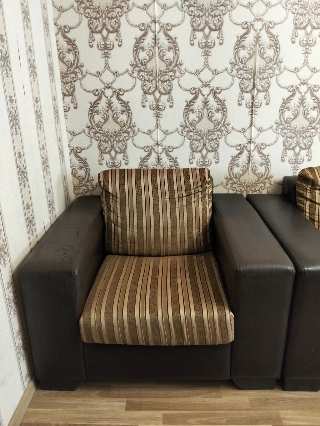 Kombinasiya dəsti – 3 nəfərlik divan + 2 ədəd kreslo - Dizayn: Müasir — Mebel, Bakı (2)