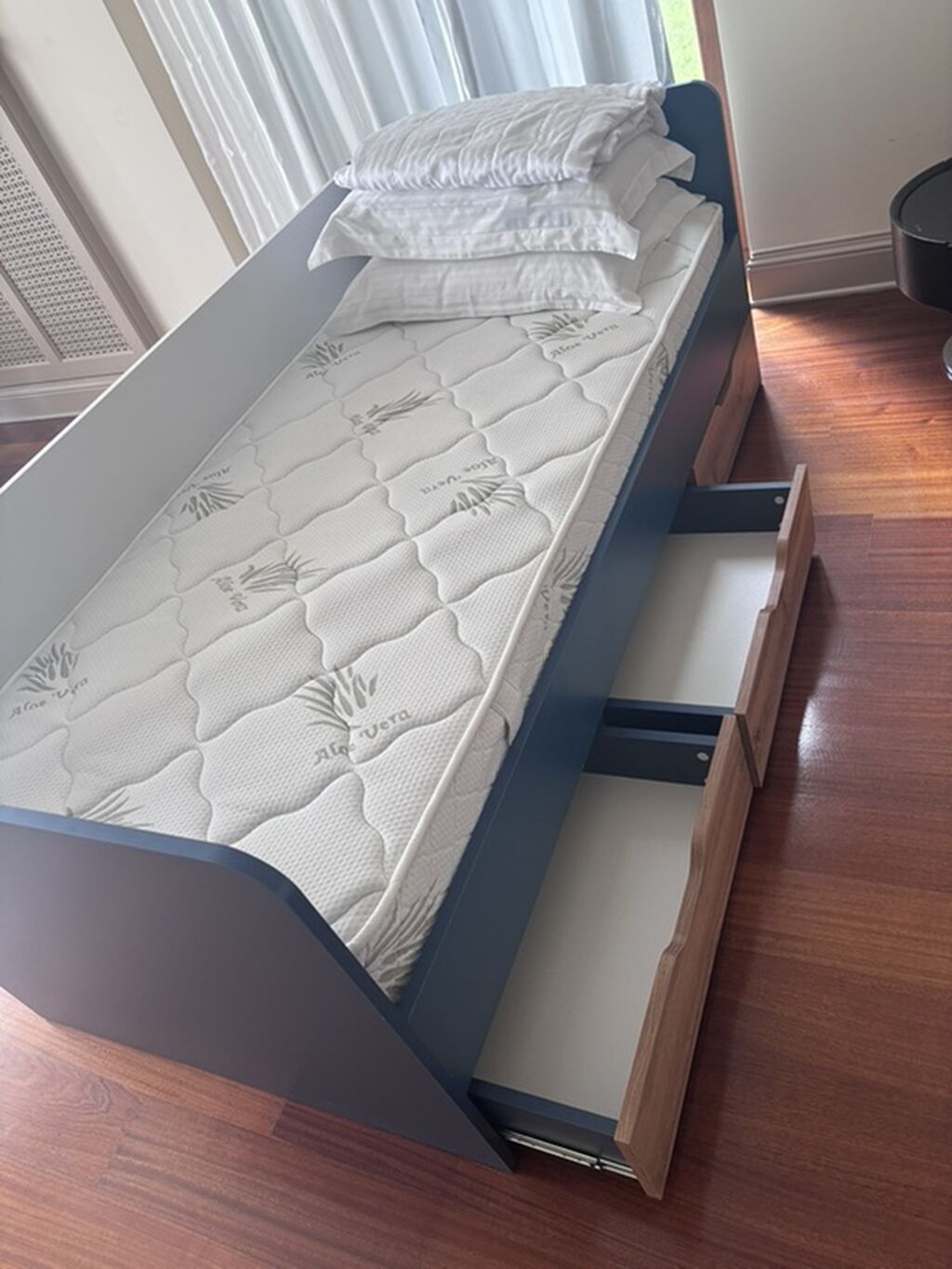 Tək nəfərlik çarpayı – çekmecəli model - Ölçü: tək nəfərlik (standart — Mebel, Digah (3)