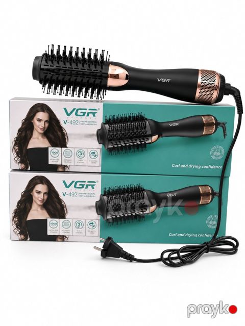 VGR V-492 Professional Hot Air Brush - 3-ü 1-də quruducu və fırça — Bakı