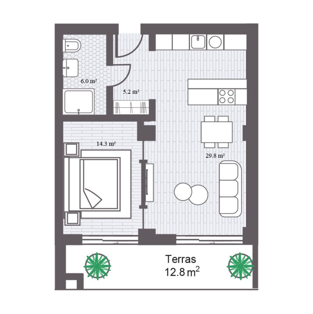 Satılır 2 otaqlı yeni tikili 78.9 m² — Mənzil, Bakı (8)