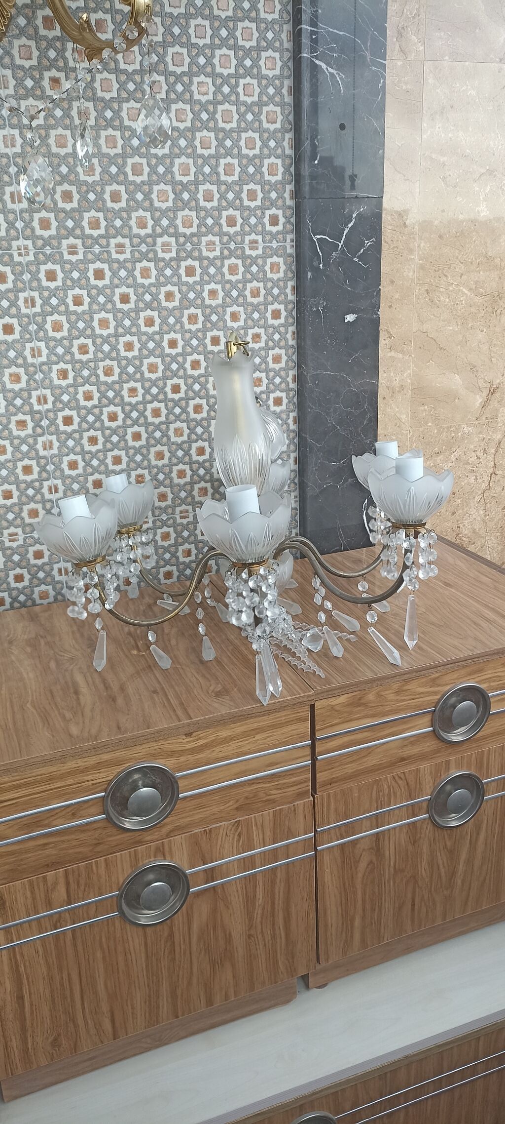 Çılçıraq, 6 lampa, Şüşə — İşıqlandırma, Bakı (4)