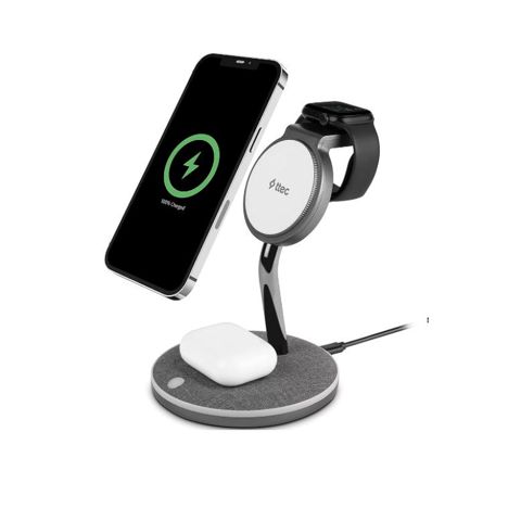 Ttec AirCharger Trio M Magsafe 3-in-1 (Iphone + Apple Watch + Airpods) Wireless Stand Black (2KS20) — Bakı