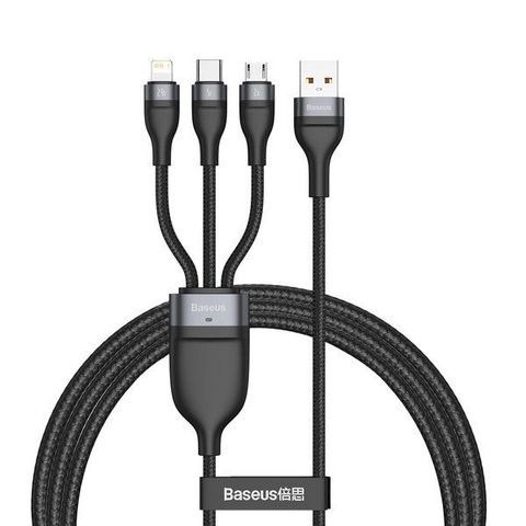 Baseus Usb↔m+ıp+c Kabel 1.2M Flash Black — Bakı