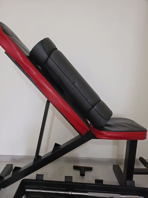 Ev üçün fitnes dəsti – tənzimlənən skamyə və ştanq/dambul aksesuarları — Bakı